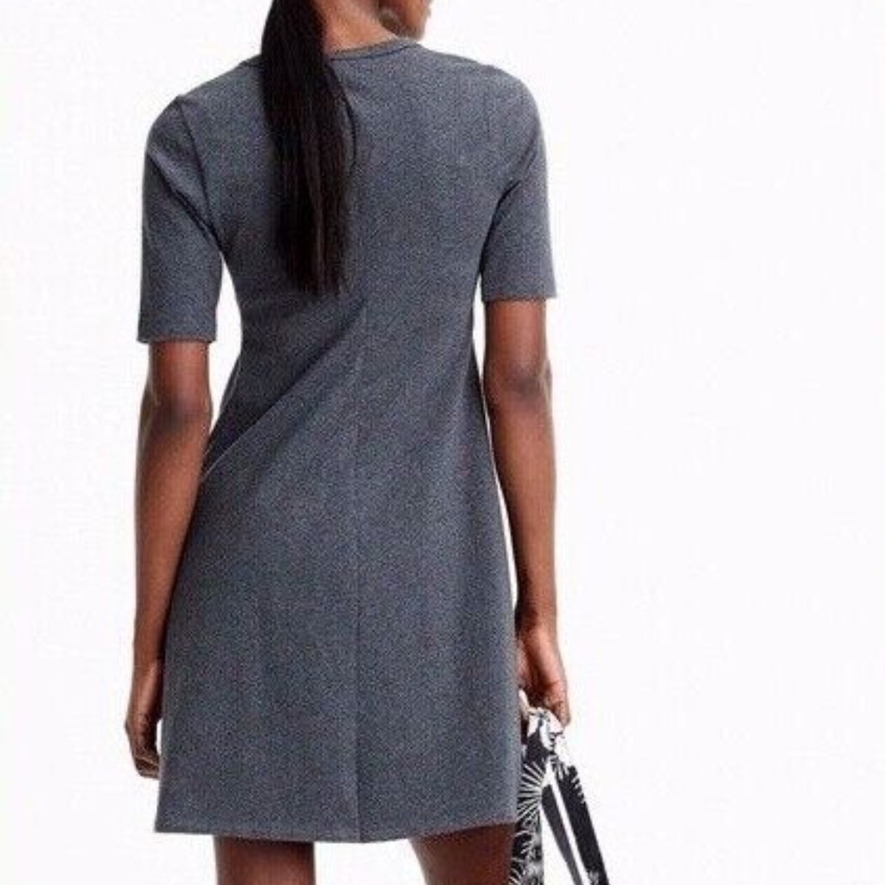 J Crew | Knit Sunset Dress Womens Size XS Gray Short Sleeves Pullover Crewneck